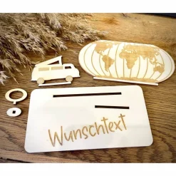 Geldscheinhalter Urlaub, Weltreise, Reise, Geldgeschenk, Geburtstag, Geschenk, Wunschtext, Personalisierbar