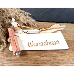 Geldscheinhalter Wasserski, Ski, Wasser, Geldgeschenk, Geburtstag, Geschenk, Wunschtext, Personalisierbar