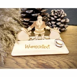 Geldscheinhalter Weihnachten, Weihnachtsmann, Nikolaus, Geldgeschenk, Geburtstag, Geschenk, Wunschtext, Personalisierbar
