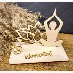 Geldscheinhalter Yoga, Sport, Wellness, Geldgeschenk, Geburtstag, Geschenk, Wunschtext, Personalisiert