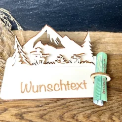 Geldscheinhalter Zelten, Camping, Urlaub, Geburtstag, Geschenk, Wunschtext, Personalisierbar