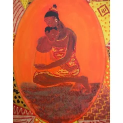 Gemälde USALAMA abstrakte Acrylmalerei  auf einem Keilrahmen Kunst direkt v. Künstler Malerei Acrylbild