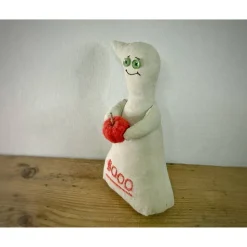 Genähtes Gespenst mit gehäkeltem Kürbis - ein tolles Upcycling Unikat für Halloween oder Gothik Fans
