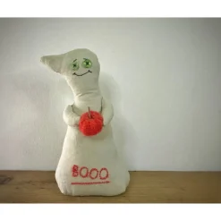 Genähtes Gespenst mit gehäkeltem Kürbis - ein tolles Upcycling Unikat für Halloween oder Gothik Fans