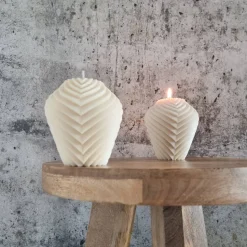 Geometrische Design-Kerze aus Sojawachs | Origami Kerzen l Groß I Minimalistische Deko | Handgefertigt