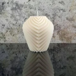 Geometrische Design-Kerze aus Sojawachs | Origami Kerzen l Groß I Minimalistische Deko | Handgefertigt