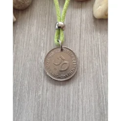 Geschenk / Kette mit einem  50-Pfennig-Stück von 1973  /  Geburtstag / Jubiläum