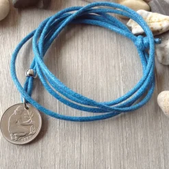 Geschenk / Kette mit einem alten 50-Pfennig-Stück von 1975