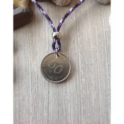 Geschenk / Kette mit einem alten 50-Pfennig-Stück / zum runden Geburtstag / Jubiläum / 1972