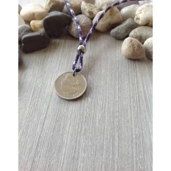 Geschenk / Kette mit einem alten 50-Pfennig-Stück / zum runden Geburtstag / Jubiläum / 1972