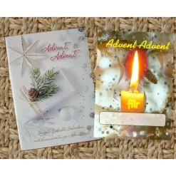 Geschenk Booklet , Büchlein, Taschenbuch mit Geschenkkarte -  Advent, Advent