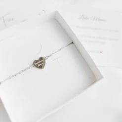 Geschenk Brautmutter – Armband Herz aus Edelstahl, personalisiertes Dankeschön für Brautmama
