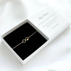 Geschenk Brautmutter – Unendlichkeit Armband Edelstahl mit Herz – Mutter der Braut Geschenk Hochzeit