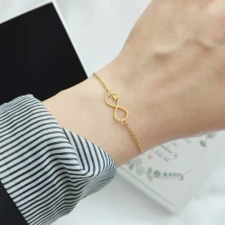 Geschenk Brautmutter – Unendlichkeit Armband Edelstahl mit Herz – Mutter der Braut Geschenk Hochzeit