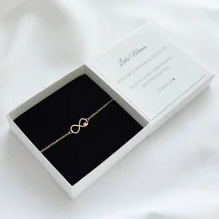 Geschenk Brautmutter – Unendlichkeit Armband Edelstahl mit Herz – Mutter der Braut Geschenk Hochzeit