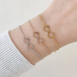 Geschenk Brautmutter – Unendlichkeit Armband Edelstahl mit Herz – Mutter der Braut Geschenk Hochzeit