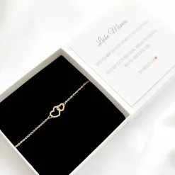 Geschenk für die Bräutigam Mutter – Herz Armband aus Edelstahl, Geschenkidee Hochzeit