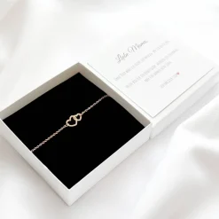 Geschenk für die Bräutigam Mutter – Herz Armband aus Edelstahl, Geschenkidee Hochzeit
