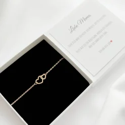 Geschenk für die Bräutigam Mutter – Herz Armband aus Edelstahl, Geschenkidee Hochzeit