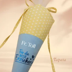 Geschenk für Erzieher / Erzieherinnen - Kleine Schultüte personalisierbar