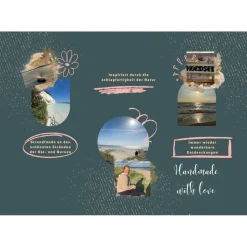 Geschenk für Freundin: Bilderrahmen mit Ostsee-Spruch & Strandgut – Maritime Deko im skandinavischen Stil