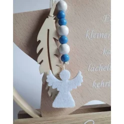 Geschenk für Sternenkind, Ring mit Stern mit Spruch und Namen, Erinnerung an Sternenkind, Geschenk für Sterneneltern