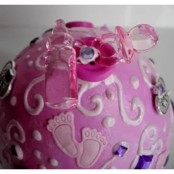 Geschenk HALLO BABY ROSA Geschenk zur Taufe Babyparty Geburt Deko-Ei Deko fürs Babyzimmer für Mädchen