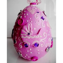 Geschenk HALLO BABY ROSA Geschenk zur Taufe Babyparty Geburt Deko-Ei Deko fürs Babyzimmer für Mädchen