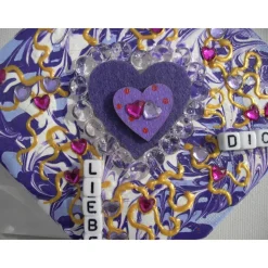 Geschenk ICH LIEBE DICH zu Ostern Valentinstag Muttertag kleine Collage mit Herz