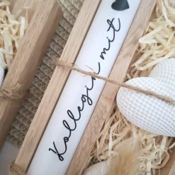 Geschenk Kollegin mit Herz Kollege Geschenkset Dankeschön Dekoherz Kerzenhalter rund Kerzenset Geschenkset Stabkerze Hol