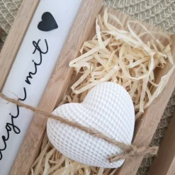 Geschenk Kollegin mit Herz Kollege Geschenkset Dankeschön Dekoherz Kerzenhalter rund Kerzenset Geschenkset Stabkerze Hol