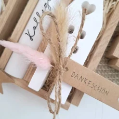 Geschenk Kollegin mit Herz Kollege Geschenkset Dankeschön Haus / Lichthaus Kerzenhalter rund Kerzenset Geschenkset Stabk