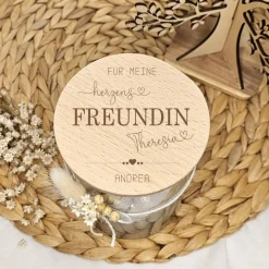 Geschenk Kollegin personalisiert, Nervennahrung Süßigkeiten Vorratsglas, Geschenk Arbeitskollegin Geburtstag