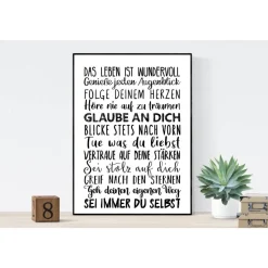 Geschenk Konfirmation Kommunion Firmung Mutmacher Wünsche - Sprücheposter Teeniezimmer Jugendzimmer Studentenbude- Träum