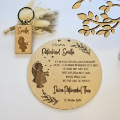 Geschenk Patentante Taufe - personalisiertes Holzschild für die Patentante - Geschenk Patentante - Taufgeschenk Patin
