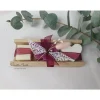 Geschenk Schafmilchseifen in Holzverpackung mit Seifenherzen Schmetterling-Herz