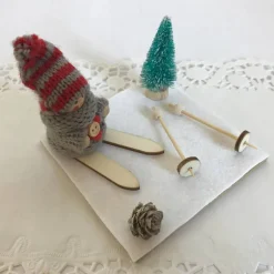 Geschenk Ski verpacken für Skifahren Skifahrer Skiurlaub Skikurs Langlauf Skitourengeher Skier Geldgeschenk Gutschein