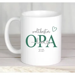 Geschenk Tasse Opi mit Namen, Geschenk Opa, Kaffeetasse personalisiert Opi, Geschenk Vatertag, Vatertagsgeschenk