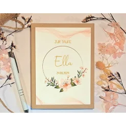 Geschenk Taufe Mädchen – Personalisiertes Geldgeschenk & Geschenkbox zur Taufe mit Namen