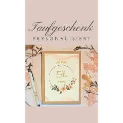 Geschenk Taufe Mädchen – Personalisiertes Geldgeschenk & Geschenkbox zur Taufe mit Namen