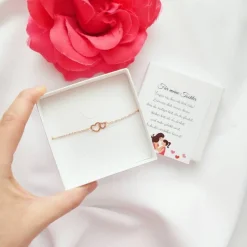 Geschenk Tochter von Mutter, Herz Armband Edelstahl, Geburtstagsgeschenk Tochter