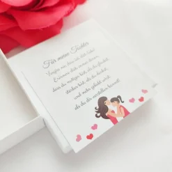 Geschenk Tochter von Mutter, Herz Armband Edelstahl, Geburtstagsgeschenk Tochter