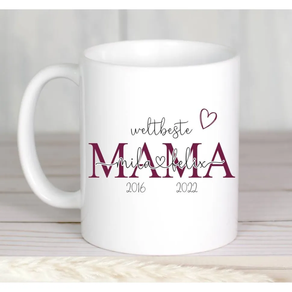 Geschenk Vatertag Tasse weltbester Papa mit Namen personalisiert Keramik