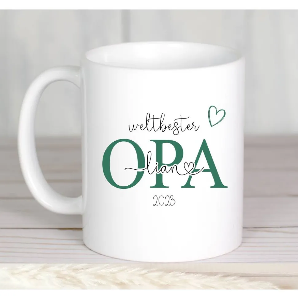 Geschenk Vatertag Tasse weltbester Papa mit Namen personalisiert Keramik