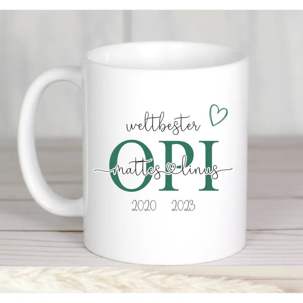 Geschenk Vatertag Tasse weltbester Papa mit Namen personalisiert Keramik