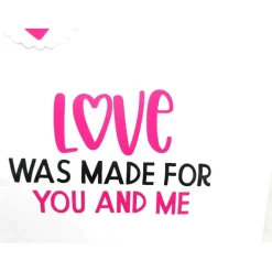 Geschenk Verpackung Kraftpapiertüte weiß natur braun Tasche Geschenkanhänger pink HERZ Love, Geschenk