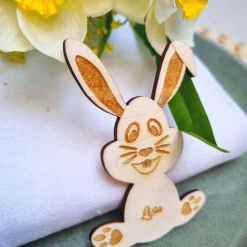 Geschenk zu Ostern | Tischkarte aus Holz | Osterfest | personalisierter Anhänger Ostern | Mitbringsel Ostern | Deko aus