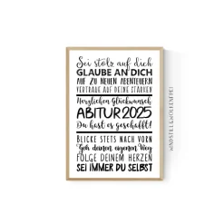 Geschenk zum Abitur  AbiGeschenk | Abiturient Poster Geschenk | Poster Abi 2025 | Geschenkidee Abiturient