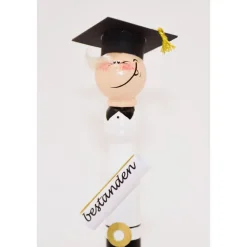 Geschenk zum Abitur: Kreatives Geldgeschenk mit Holzfigur