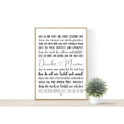 Geschenk zum Muttertag MAMA Bedanken Muttertagsgeschenk  Poster Beste Mutti Beste Mama